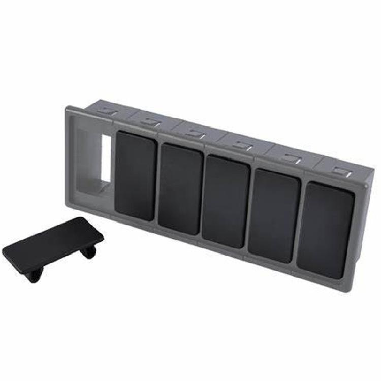 6Pcs Rocker Switches Panel Cover ABS Rectangular Rocker Switches Blank Snap in Hole for Standard Switches Panel Hole