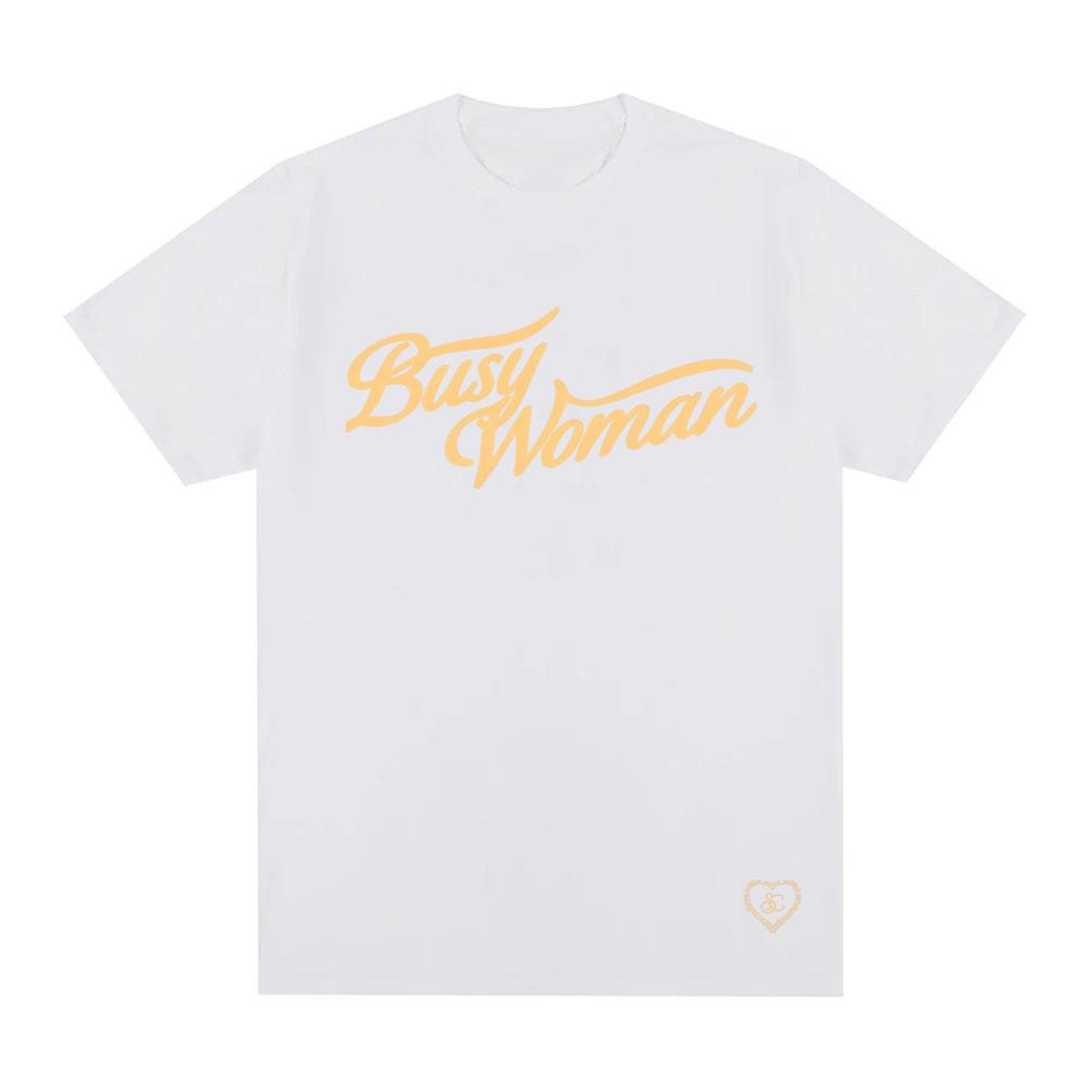 Busy Woman Tee 2026 New Sabrina Carpenter TEE 100% Cotton Comfortable High Quality T Shier Cartoon Print Top Round Neck Soft Tees