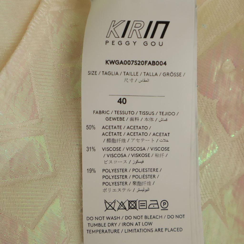 KIRIN PEGGY GOU Made In Italy Logo Overall Pattern Short Sleeve Open Color Shirt Men's Used