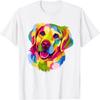 Colorful Pop Art Golden Retriever Portrait Owner T-Shirt