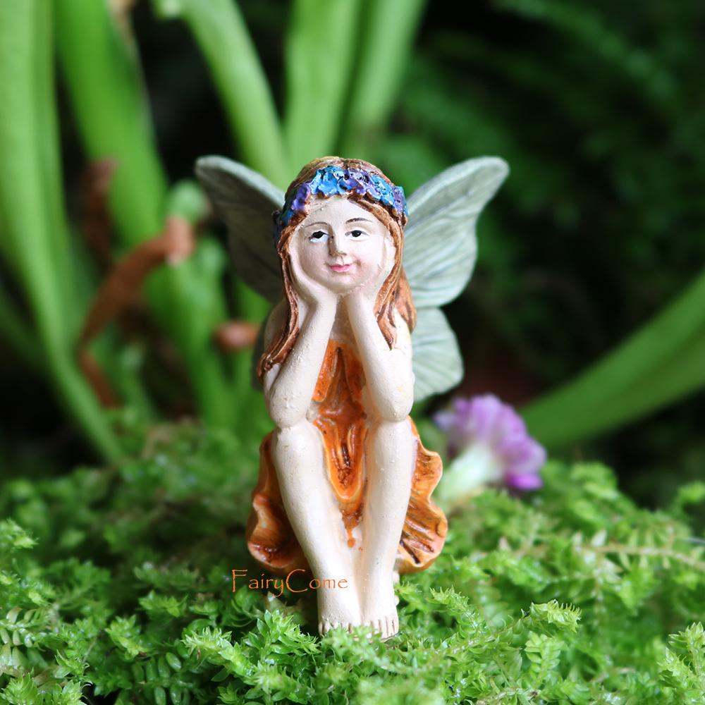 6pcs/lot Tinker Bell PVC Figure Dolls Garden Fairies Figurines Mini Fairy Statue Figure Fairy Garden Ornaments Decorations