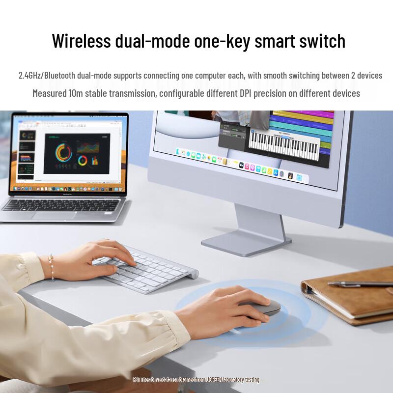 UGREEN Wireless Bluetooth Dual-Mode Silent Mouse