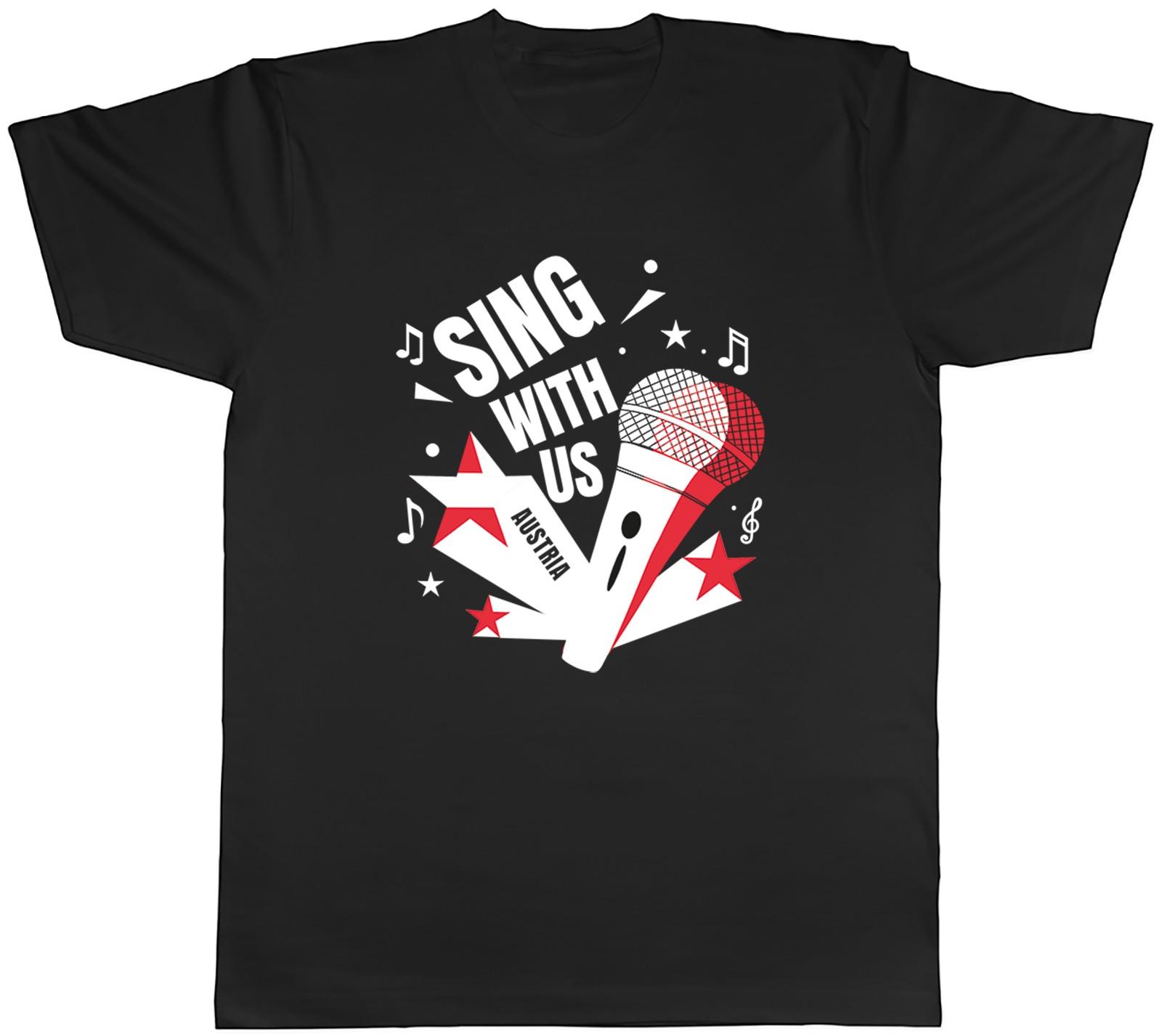 Austria Music Sing with us Note karaoke Mens T-Shirt Tee Gift Top XXXXL