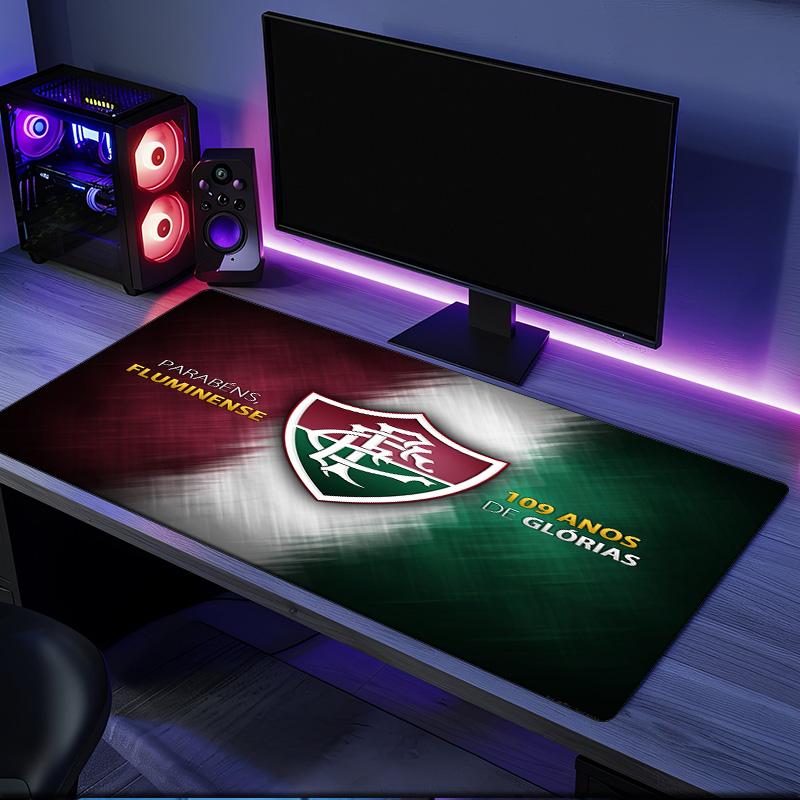 Fluminense Fc Crest mouse pad, rubber base, esports desk mat, mouse pad for gamers and office use, gaming desk , easy to clean mat