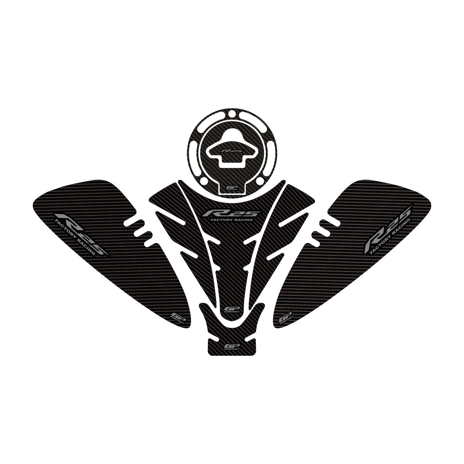 

GP Composite Yamaha R25 2019-2024 Compatible Tank Pad Set Carbon