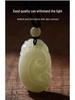 Natural Xinjiang Hetian Jade Ruyi Pendant with Pixiu for Men and Women - Auspicious Design