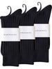 Made In Japan Ribbed Cotton Formal Set of Numbered 3 [HARUSAKU] Men's Socks, 23cm-29cm (JP, Sizes, 27.0cm, 29.0cm, Black, Pairs)