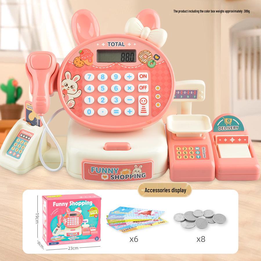 Children's Role-Play Toy: Cartoon Rabbit Supermarket Cash Register