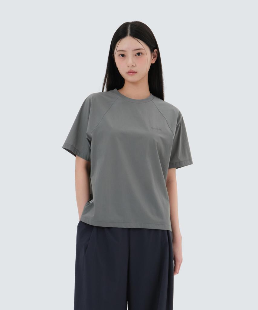 SNOWPEAK APPAREL Airdots Women'S Basic Short Sleeve T-Shirt (S25Mwtts35) Dark Gray