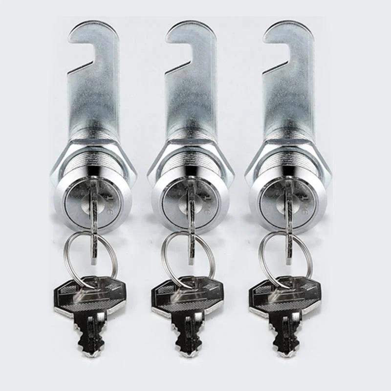 2 Stück Klassisches Sicherheitsschloss Metallzylinder Schrank Spind 16 20 25 30 mm Nockenverriegelung mit Schlüsseln Robuster Briefkasten Schublade Sicherheit