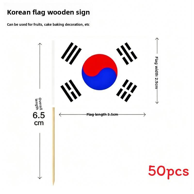 Multinational Flag Toothpick Food Decor Pack For Fruit Garnishes And Cocktails