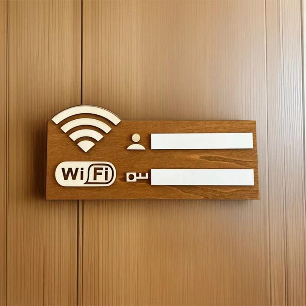 Rewritable WiFi Wall Stickers Wall Mounted WiFi Signage Vintage WiFi Indicator  Home Decor