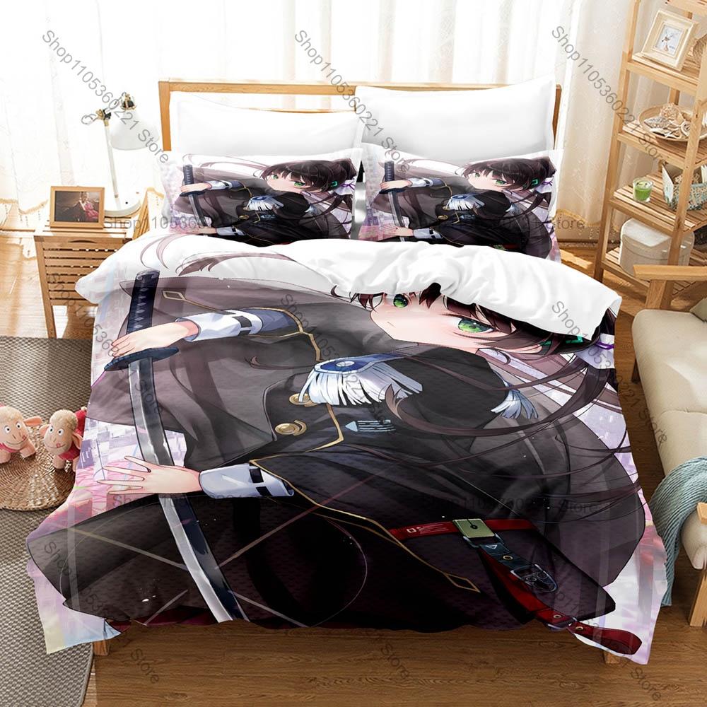 All Seraph Squad Character Print Heaven Burns Red Game Duvet Cover + 2 Pillowcases Twin Full Queen King Gamer Bedding Set