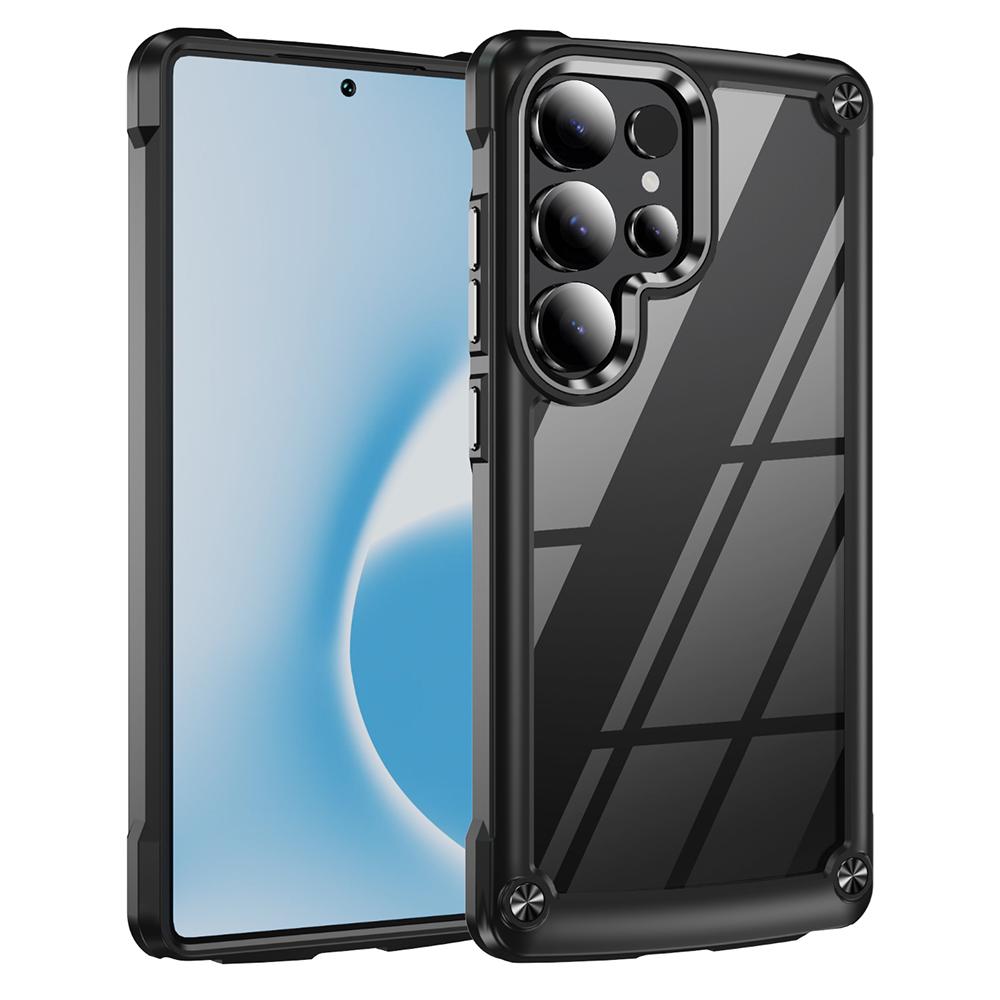 

Чехол для Samsung Galaxy S25 Ultra, противоударный, с рамкой для объектива из сплава, PC+TPU, чехол для телефона Black