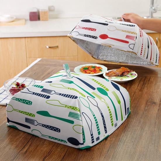 Food Insulation Cover Aluminum Foil Dish Cover Foldable Dining Table