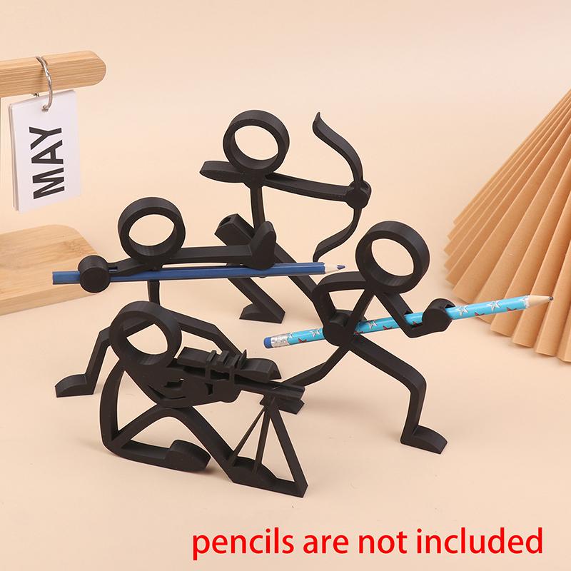 3D-gedruckte Strichmännchen-Stifthalter Stifthalter Stiftebehälter Schreibtischdekorationen Schreibwaren Schreibtischskulpturen Geschenke