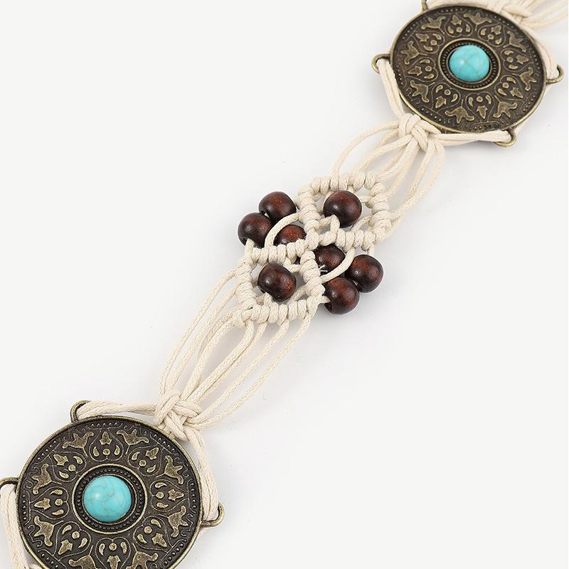 Retro Forest-style Literary Knitted Belt Women's Decorative Belt Bohemian Dress Waist Chain