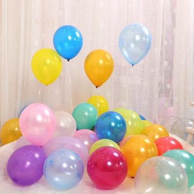100-Pack Pearlescent 10-inch Latex Balloons for Birthday & KTV Decor