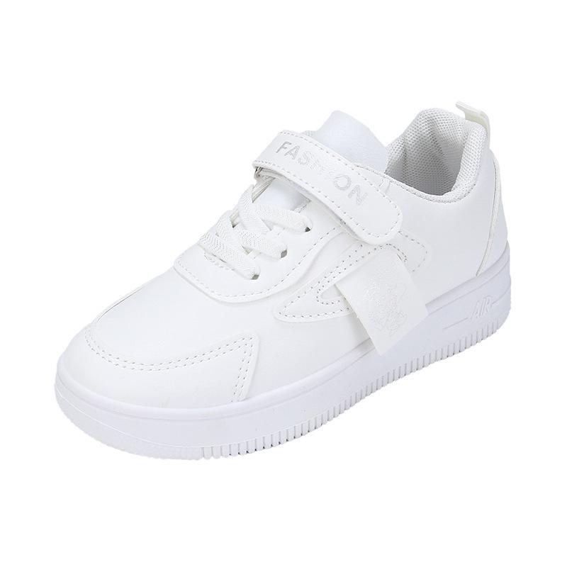 Dětské bílé boty Jarní a podzimní Nové Měkká podrážka Nízké Jednoduché boty Dívčí boty Střední a Velké Dětské Ležérní Tenisky Chlapecké boty