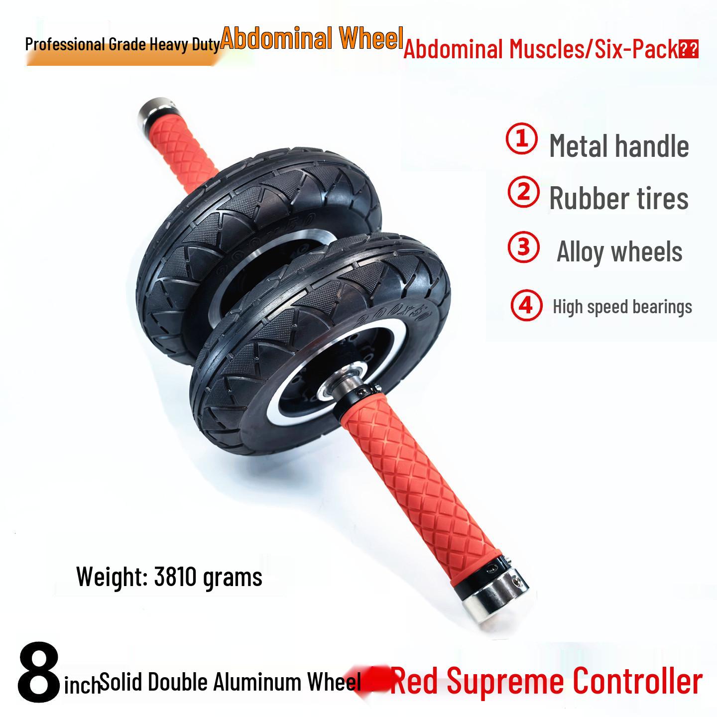 Silent Double-Wheel Ab Roller: Beginner Fitness Equipment for Six-Pack Abs