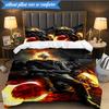 3PCS Ghost-Rider On Fire Bedding Set,Including 1pc Duvet Cover And 2pcs Pillowcases Perfect for Bedroom, Dormitory, Fan Christmas gift