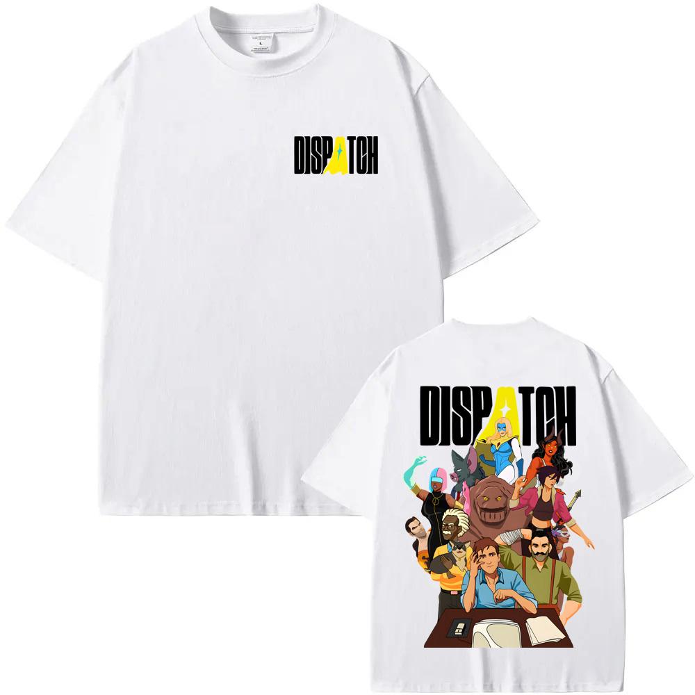 Dispatch Game Manga Style Game Logo Collage Funny Graphic Print Tee Men Women Cotton Comfortable High Quality Soft Oversized Top
