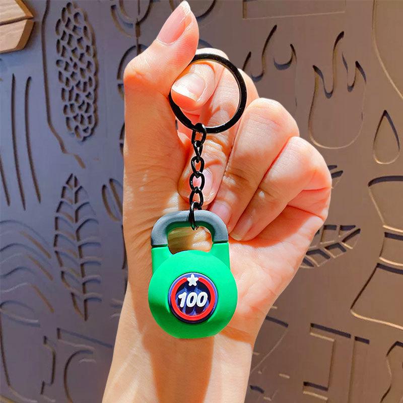 High-Grade Mini Fitness Equipment Keychain Charms & Ornaments