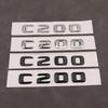 3D ABS Chrome Black C 200 Logo C200 Emblem Letter Sticker Car Rear Trunk Badge For Mercedes Benz C200 W204 W205 W206 Accessories