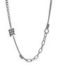 Cream Soda Lab Block Initial Mixed Chain Necklace