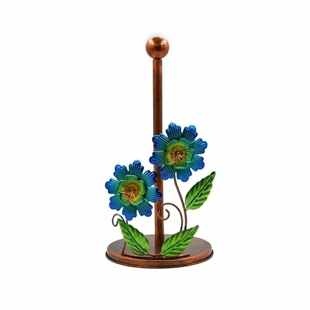 Anti-Skid Flower Shaped Tissue Holder Freestanding Paper Towel Rack  Dining Table