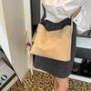Korean Version Ins Winter Trend Personalized Large-capacity Tote Bag Niche Retro Suede Texture Shoulder Messenger Bag