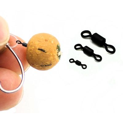 40PCS Příslušenství pro lov kaprů Rybaření Micro Rolling Swivel Rychloupínací kroužek Obratlíky Smyčka Obratlíky Kapr Chod Running Rigs Náčiní