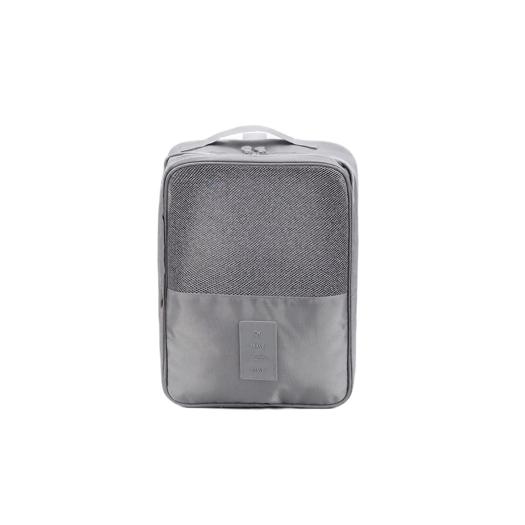 Double Layer Shoe Storage Bag Portable Travel Shoe Organizer with Zipper Mesh Top and Handle for Easy Carrying and Protection