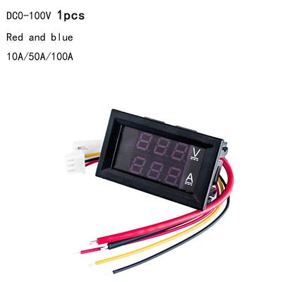 Voltmeter Ammeter High-quality Materials Red 100A Digital 1PCS 48 X 29 X 21 Mm