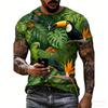 Blumenmuster Modisches 3D Digitaldruck Herren T-Shirt Outdoor Kurzarm Rundhalsausschnitt Oberteil T-Shirts Pullover Streetwear Sport