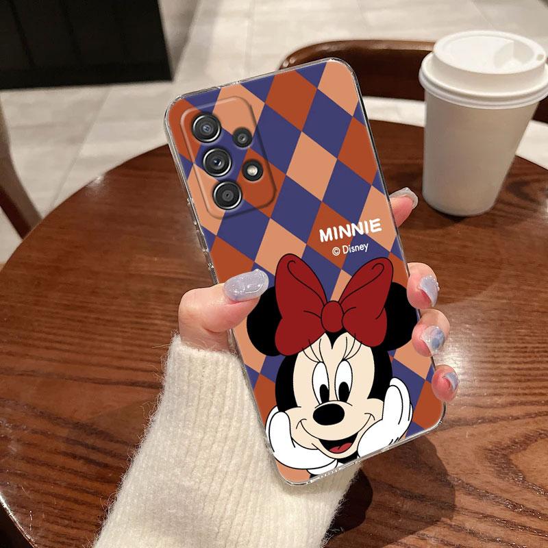 Clear Case For Samsung Galaxy A57 A37 A56 5G A36 Cases A55 A54 A35 A26 A07 A17 A16 A06 A34 A15 Cover Disney Mickey Minnie Mouse