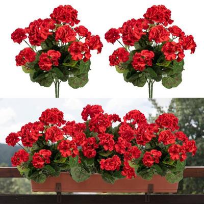 Artificial Begonias Bunch Reusable Wedding Party Decor Faux Flowers Fake Begonia Flowers for Home Interior Garden Porch Decoration
