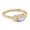 Bezel Set Moonstone 925 Sterling Silver Gold Vermeil Boho Ring
