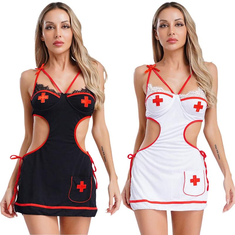 Plus Size Lenceria Sexi Nurse Uniform Erotic Cosplay Uniform Lingerie Set Sexy Costumes Role Play Sexy Outfits
