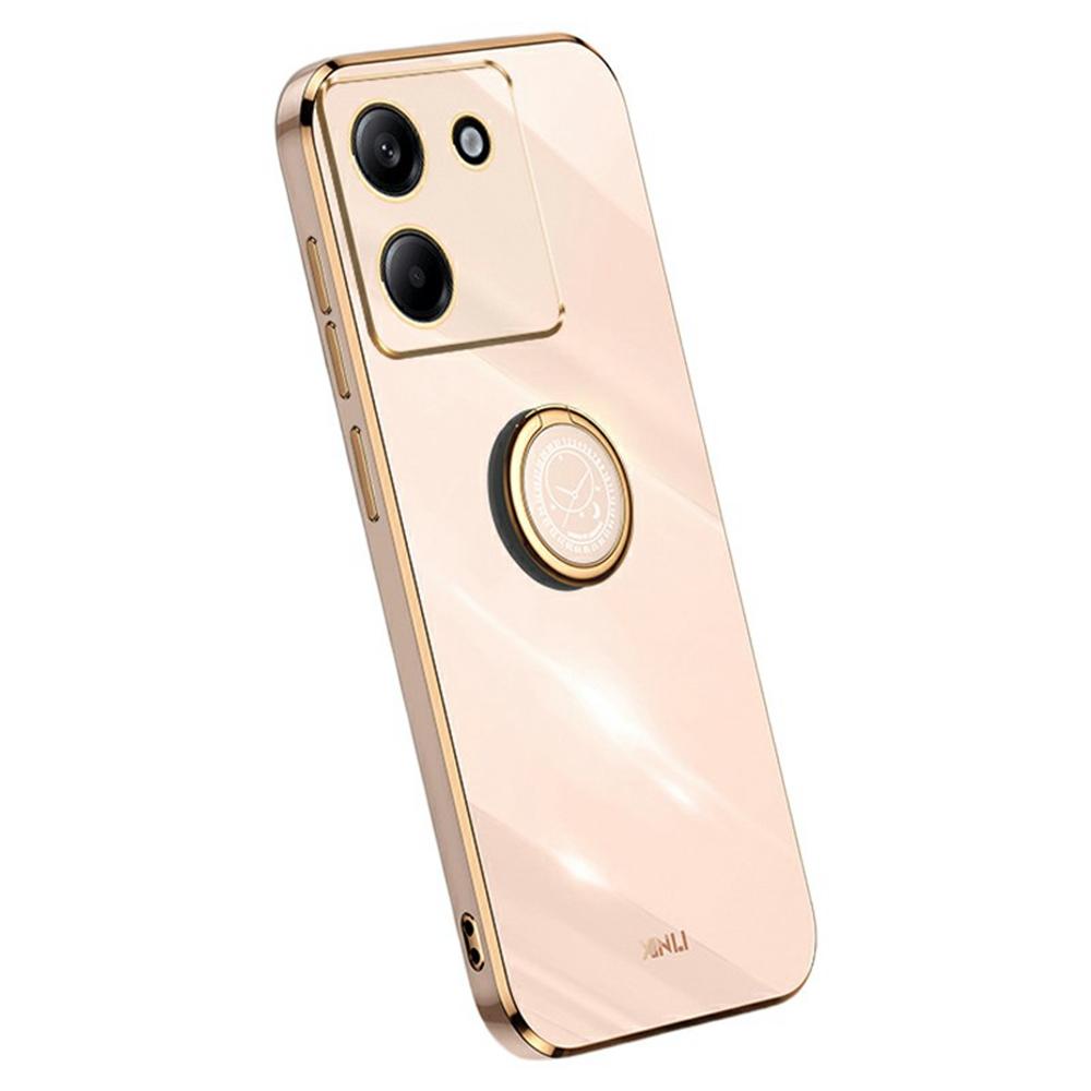 XINLI For Xiaomi Poco M7 Pro 5G Case Ring Kickstand Electroplating TPU Phone Cover