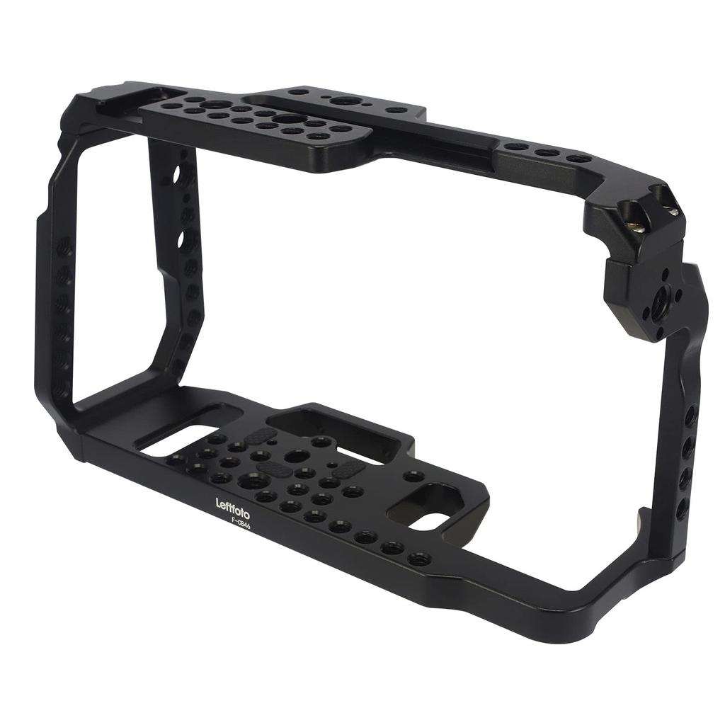 Leftfoto Full Camera Cage for Blackmagic Pocket Cinema BMPCC 4K 6K with NATO Rail Cold Shoe Side Handle Aluminum