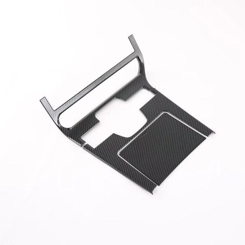 For Toyota BZ4X EA10 ABS Carbon Fiber Console Gear Shift Panel Cover Storage Box Trims Sticker Car Styling Accessories