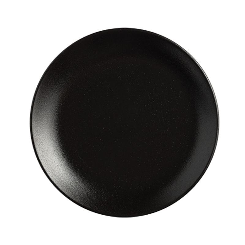High-Grade Black Steak Plate Ceramic Plate New Household Dumpling Plate Restaurant Dessert Plate Barbecue Plate