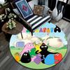 Barbapapa Pattern Round rug,Carpet Rug for Living Room Bedroom Playroom ,Non-slip Floor Mat,Holiday Gifts and Birthday Gifts.
