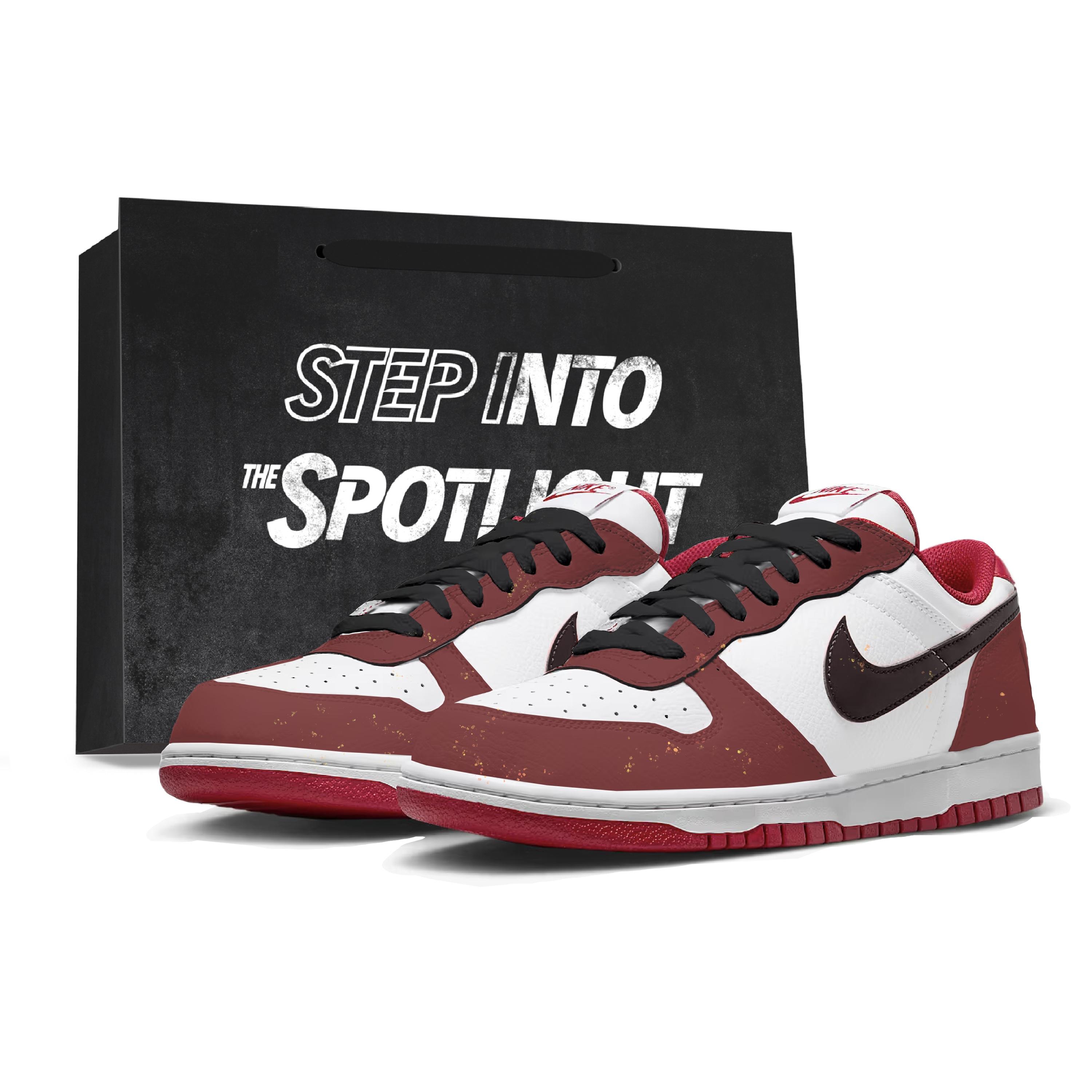 

Nike Big Slip Resistant, Abrasion Resistant, Lightweight, Breathable Low top Skateboard Shoes Men s White Red 355152-150(Team1442-) 40.5