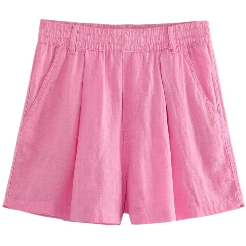 

Fashion Style Summer New Arrival Fashion Trendy Women s Clothing Easiest for Match Linen Blended Parka Shorts 4043261 250 Pink XS
