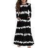 Girls' Tiered Ruffle Dress - Long Sleeve Printed Maxi With Pockets