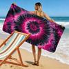 Tie-Dye Print Beach Towel, Large Soft Quick Dry Towel for Beach Camping Swimming
