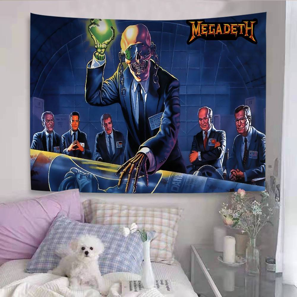Rock Band Megadeths Hippie Wall Hanging Tapestries Bohemian Wall Tapestries Mandala INS Home Decor