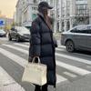 Winter Korean version thick down cotton jacket women's loose jacket over the knee cotton jacket medium long cotton jacket